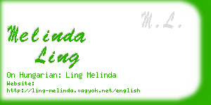 melinda ling business card